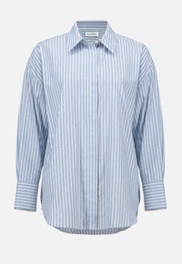 JOSEPH RIBKOFF STRIPE POPLIN SHIRT