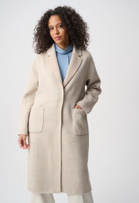 JOSEPH RIBKOFF COAT WOOL BLEND PLAID REVERSIBLE