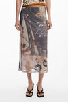 DESIGUAL MESH PRINT PENCIL SKT
