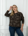 ORANGE ANIMAL HEART PULLOVER BOW