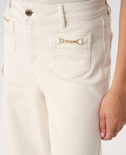 RIBKOFF JEANS FEATHERWEAVE DENIM PALAZZO