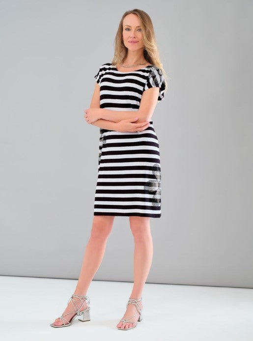 TRICOTTO STRIPE TSHIRT DRESS