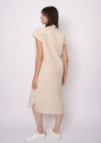 RD WEAVE STRIPE SHIRT DRESS