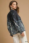 UM BLOUSE V NK PRINT L/S