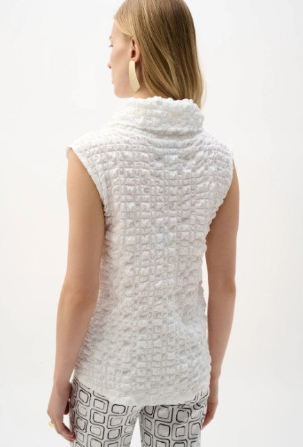 JOSEPH RIBKOFF COWL COLLAR BUBBLE TOP