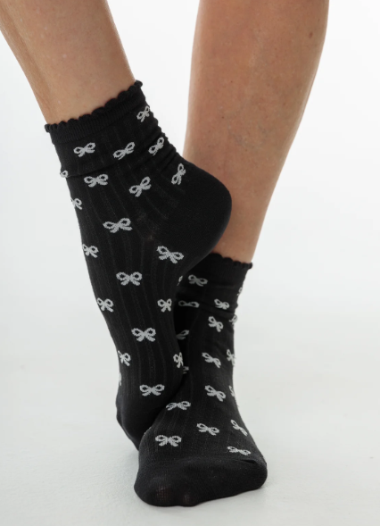 LIM LIM LIGHT SOCKS WITH BOW PRINT