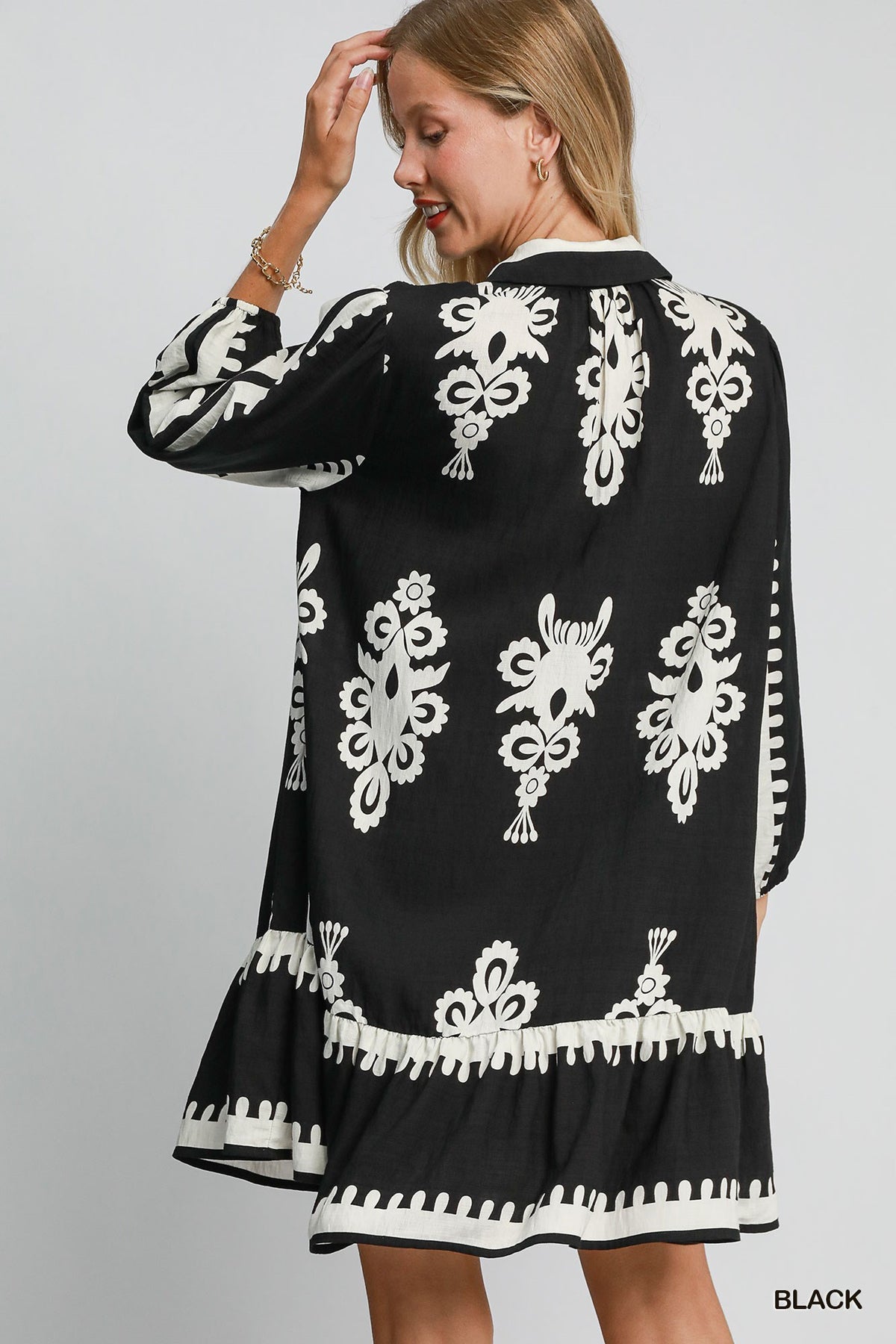 UM DRESS ABSTRACT PRINT MINI