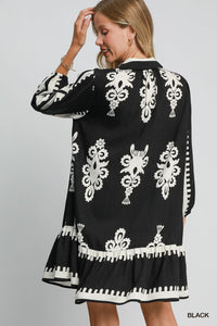 UM DRESS ABSTRACT PRINT MINI