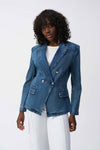 JOSEPH RIBKOFF STRETCH DENIM BLAZER