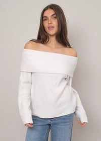 RD SWEATER OFF THE SHOULDER RIBBED