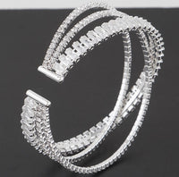 3AM BRACL TRIPLE CRSTL LACED CUFF