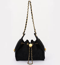 3AM BAG QUILTED FAUX SUEDE SHOULDER