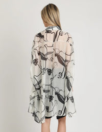 ABSTRACT SHEER HI LOW TOP