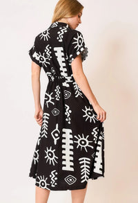 ABSTRACT PRINT  ALINE DRESS