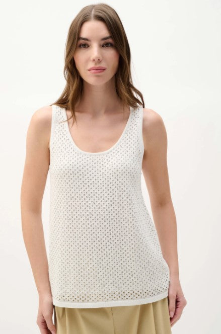 JOSEPH RIBKOFF EMBELLISHED KNIT CAMISOLE
