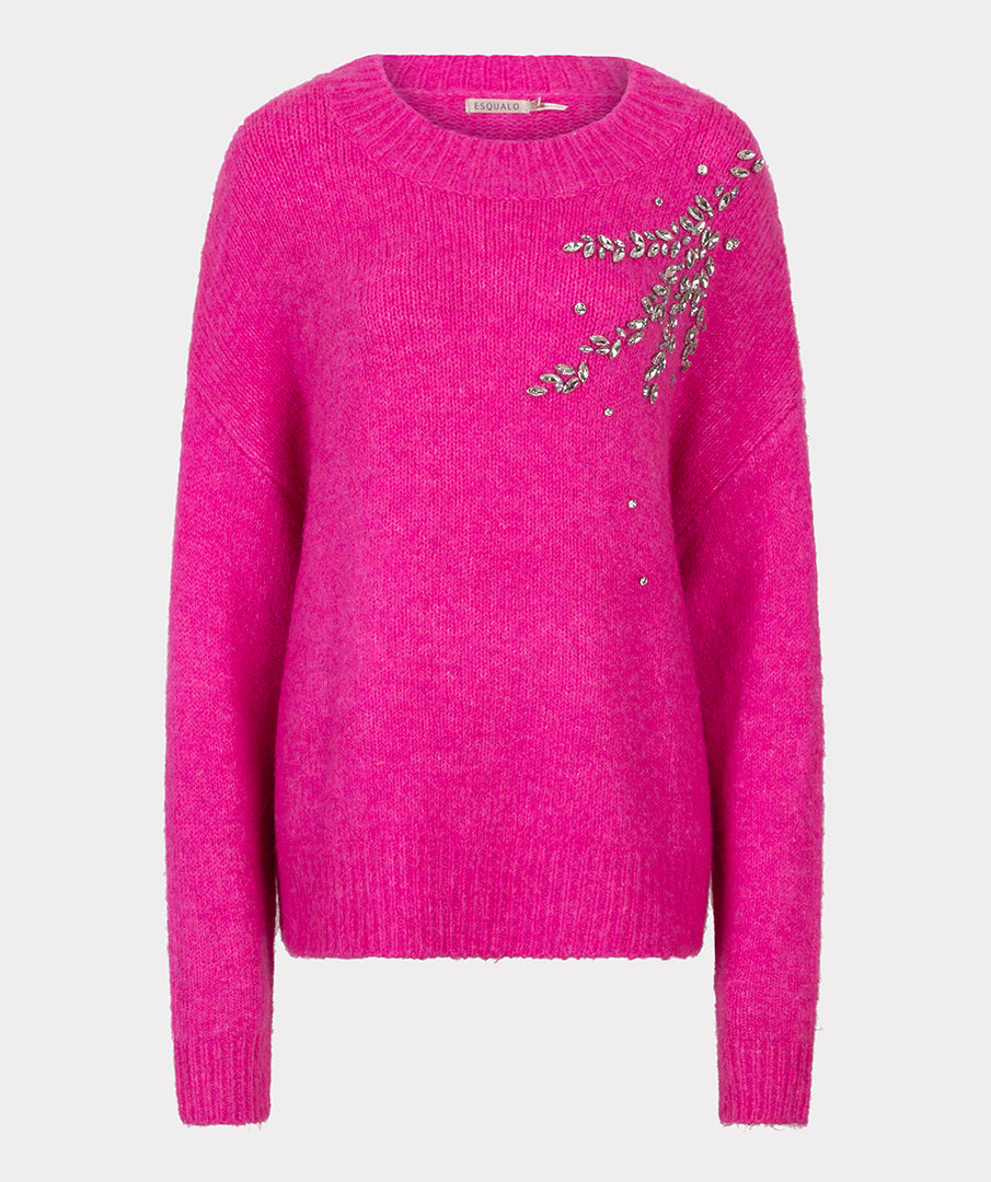 ESQUALO SWEATER WITH JEWELS