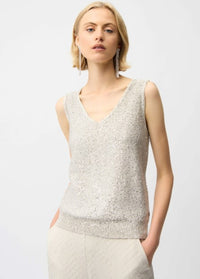 JOSEPH RIBKOFF KNIT SEQUIN TANK