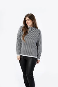 FUN PULLOVER BK/WT ST
