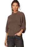 W&W 3/4 DOLMAN BLOUSON SWEATER