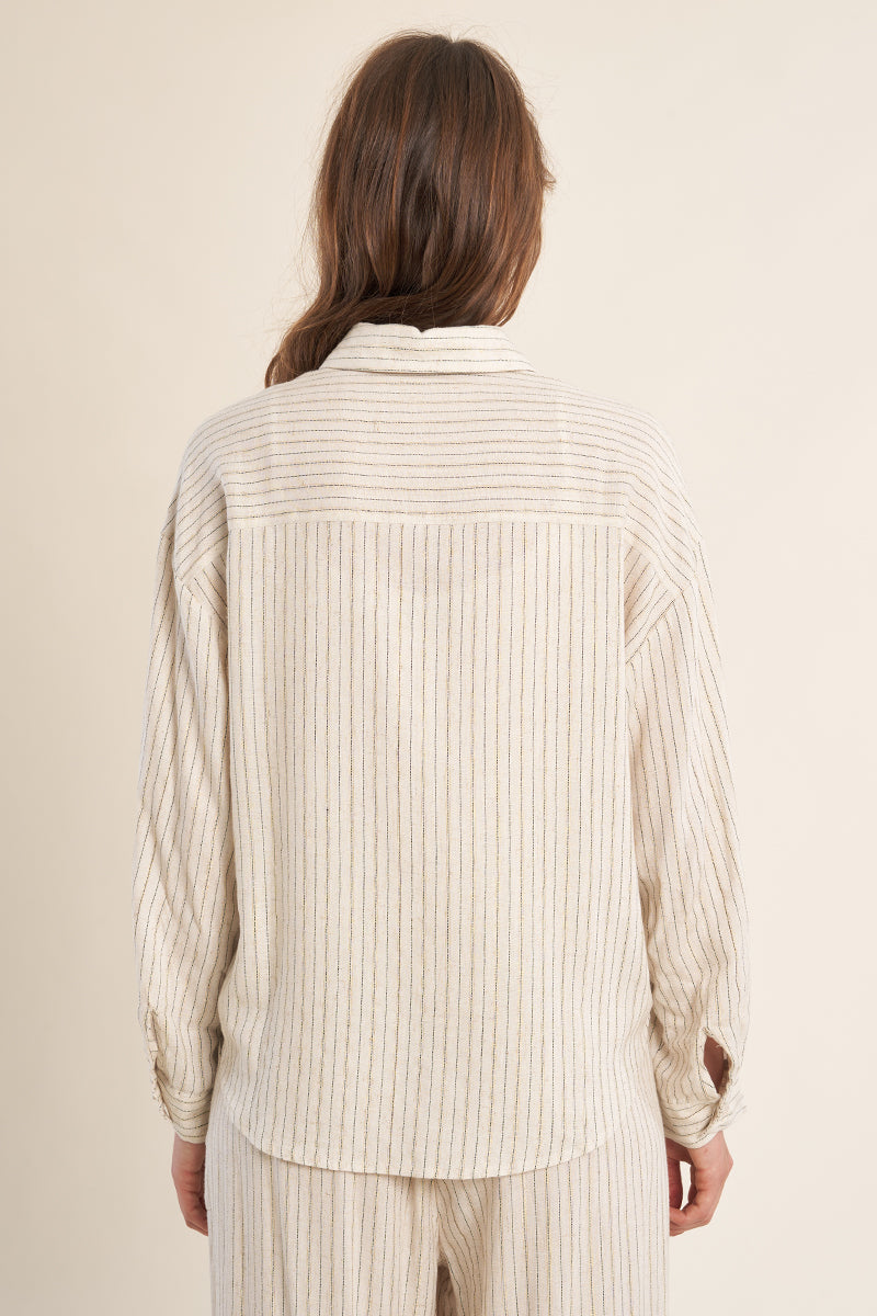 MOLLY TOP BUTTON UP W/COLLAR S/S