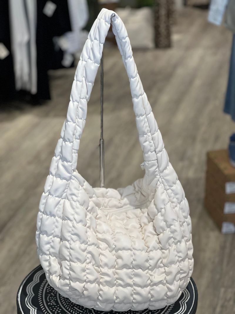 KW BAG QUILTED FAUX LEATHER LRGE