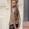 CLARA JACKET LEATHER LIQUID