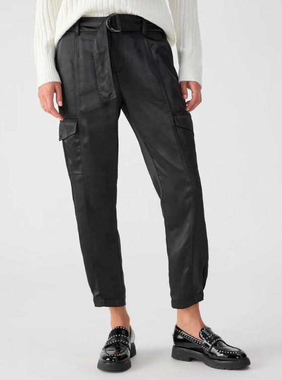 SANCTUARY SATIN CARGO PANT