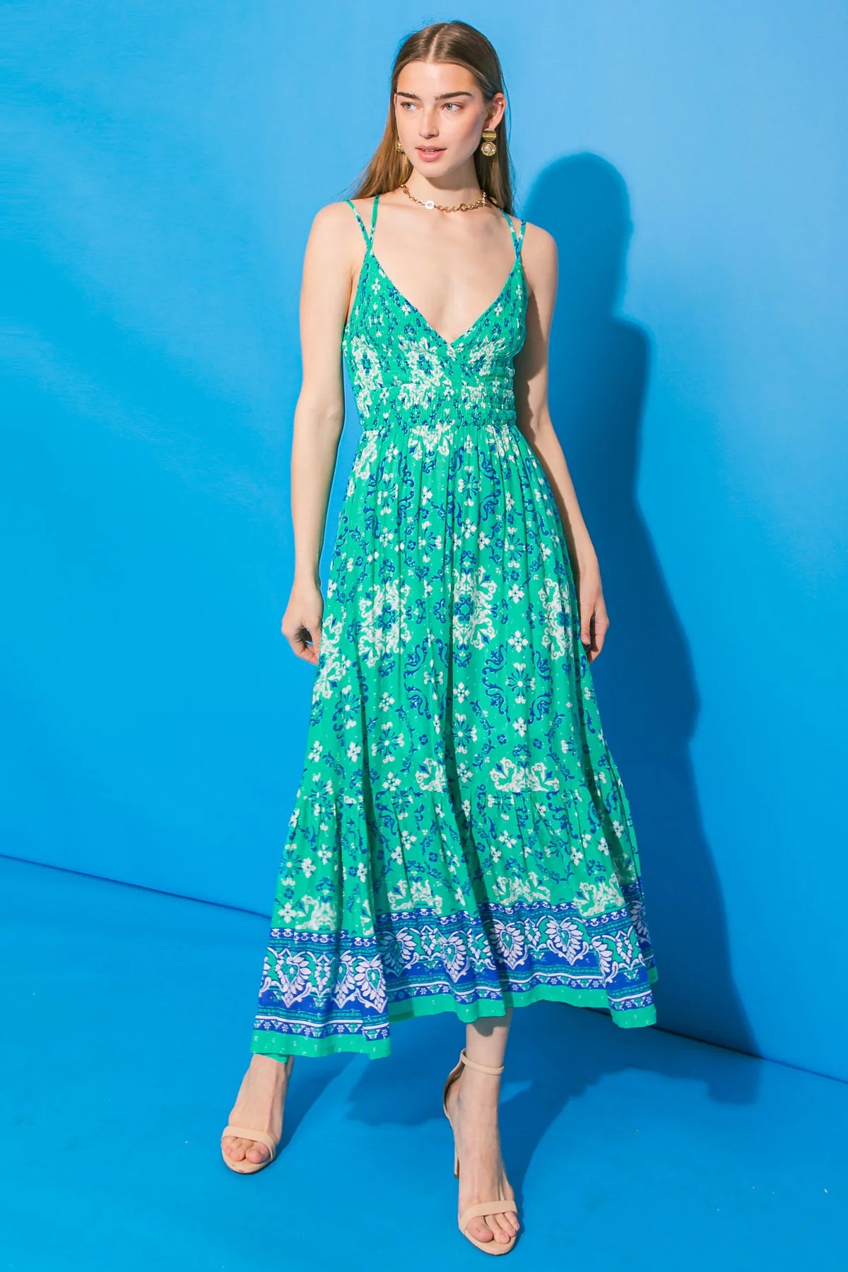 FLYING T DRESS MIDI SMOCK