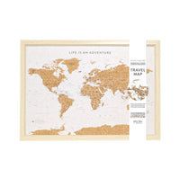 SPLASH FRAMED CORK WORLD MAP LARGE