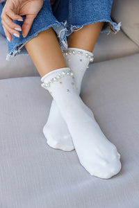 LIMLIM CRYSTAL PEARL SOCKS