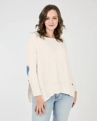 SHANNON PASSERO SWEATER WITH HEART ELBOW