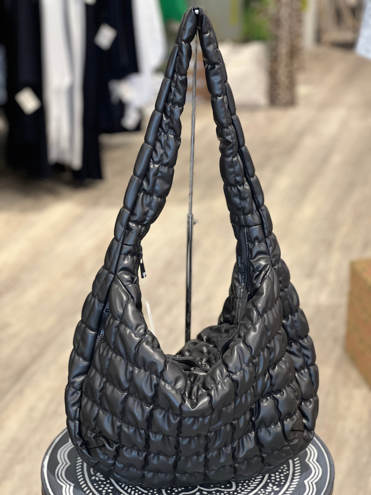 KW BAG QUILTED FAUX LEATHER LRGE