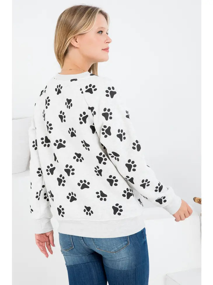 LA SWEATSHIRT PAW PRINTS