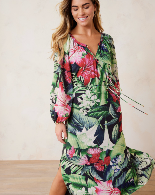 TOMMY DRESS MAXI TROPICAL