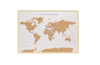 SPLASH FRAMED CORK WORLD MAP LARGE