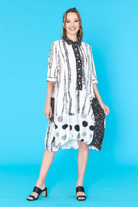 FC DRESS ASYMMETRIC LINES