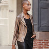 CLARA JACKET LEATHER LIQUID